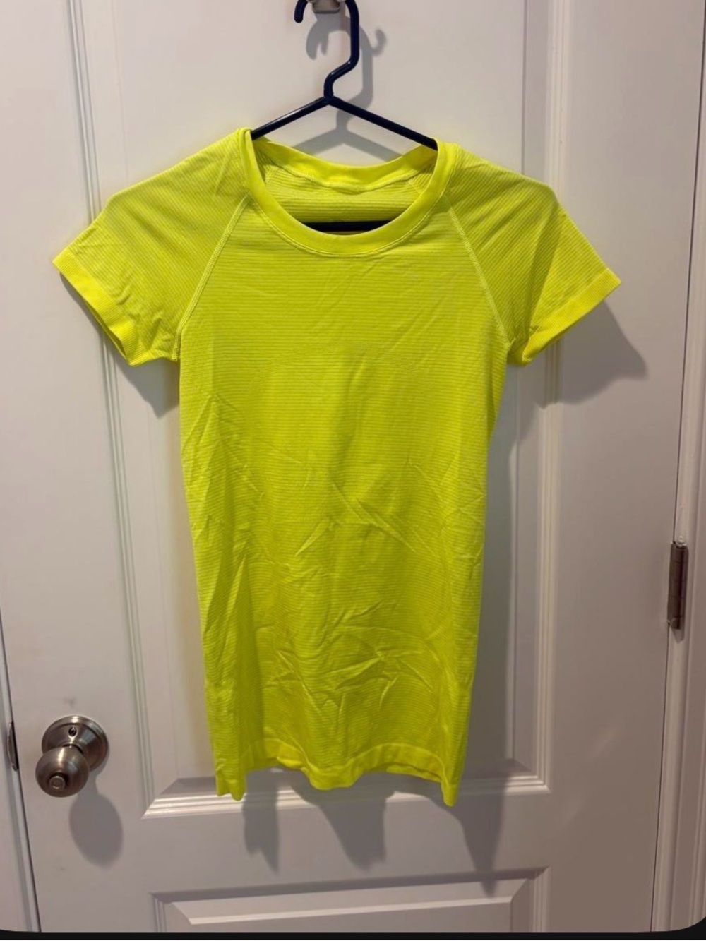 lululemon athletica Neon Yellow Short Sleeve Performance Tee